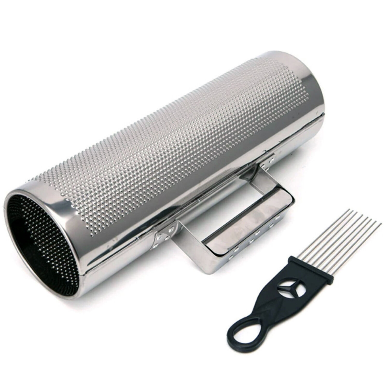 Guiro 10x3 Pulgadas Color Plata + Cepillo - Ps image number 0.0