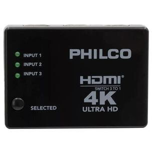 Adaptador Switch Hdmi 3x1 4k Uhd Negro Mp4109