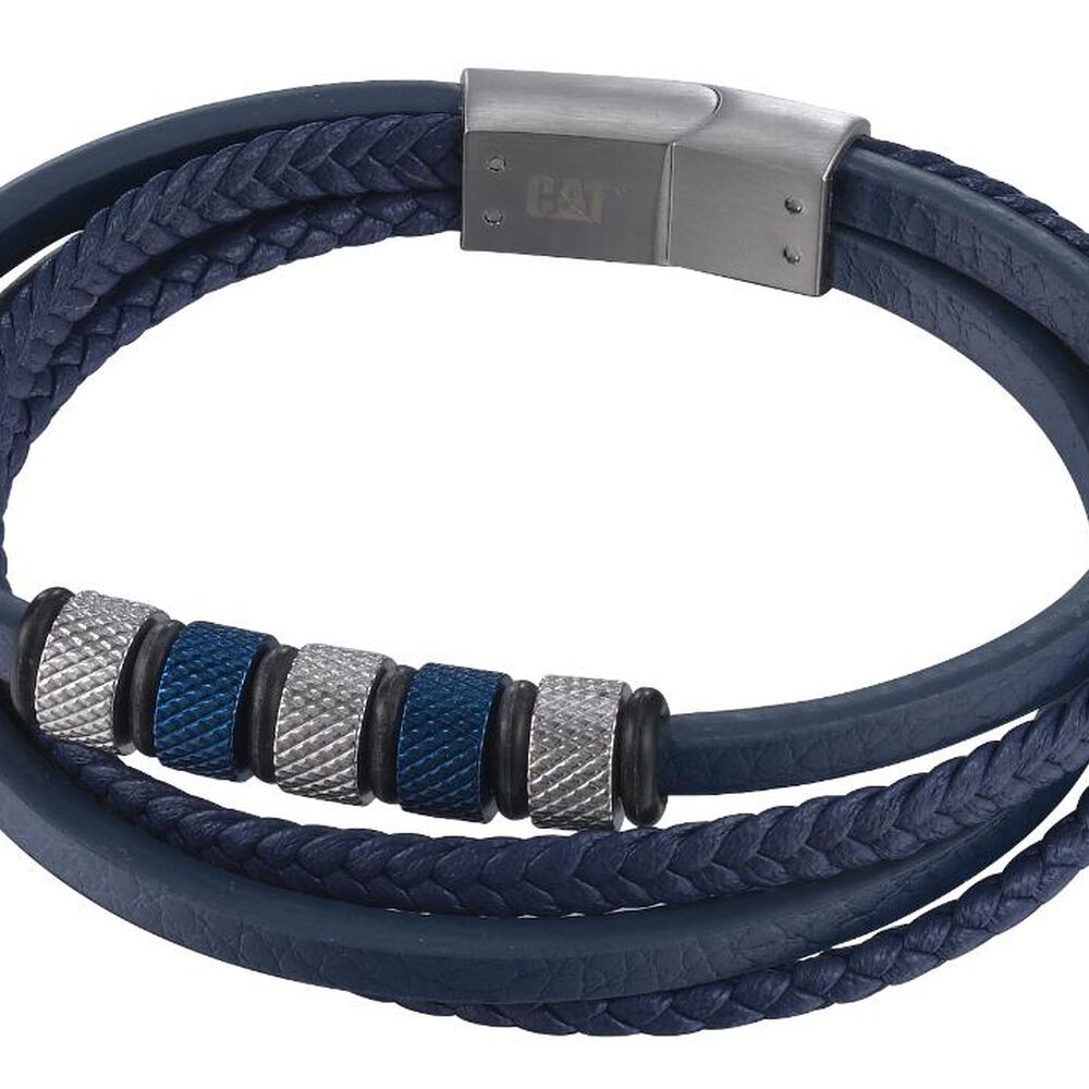 Pulsera De Hombre Cat J011b20116 Plateado-azul image number 0.0