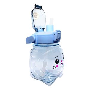Botella Agua Kawaii Antiderrame 1000ml Azul Correa