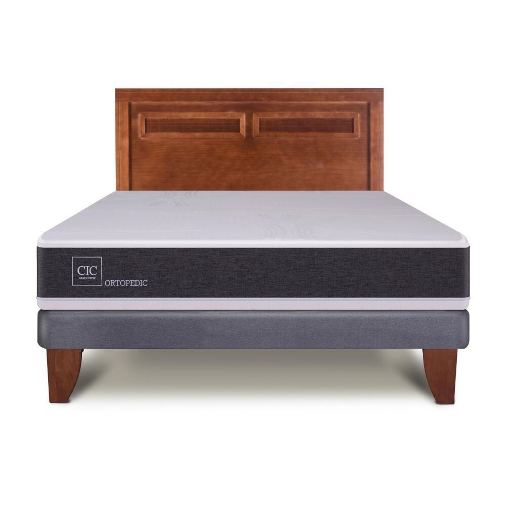 Cama Europea Cic New Ortopedic / 2 Plazas / Base Normal + Respaldo image number 0.0