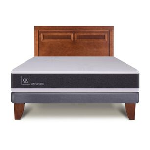 Cama Europea Cic New Ortopedic / 2 Plazas / Base Normal + Respaldo
