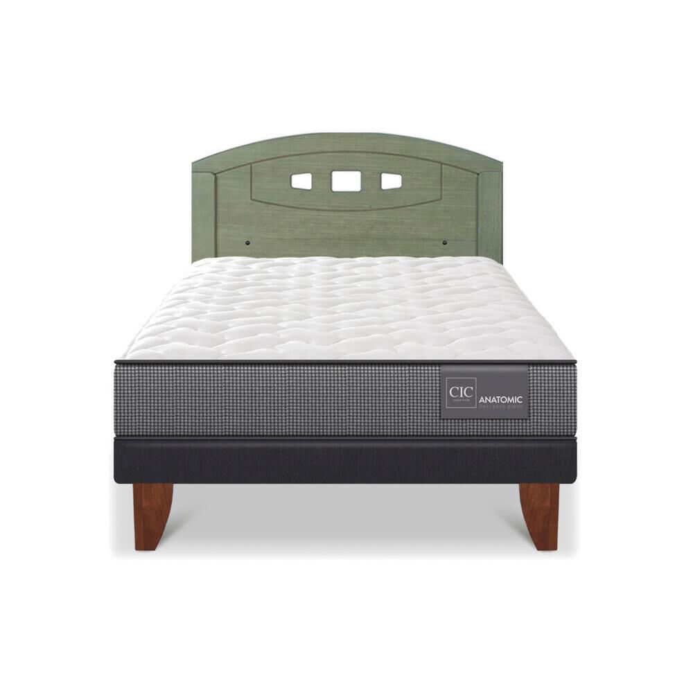 Cama Europea Cic Anatomic / 1.5 Plazas / Base Normal + Respaldo image number 0.0