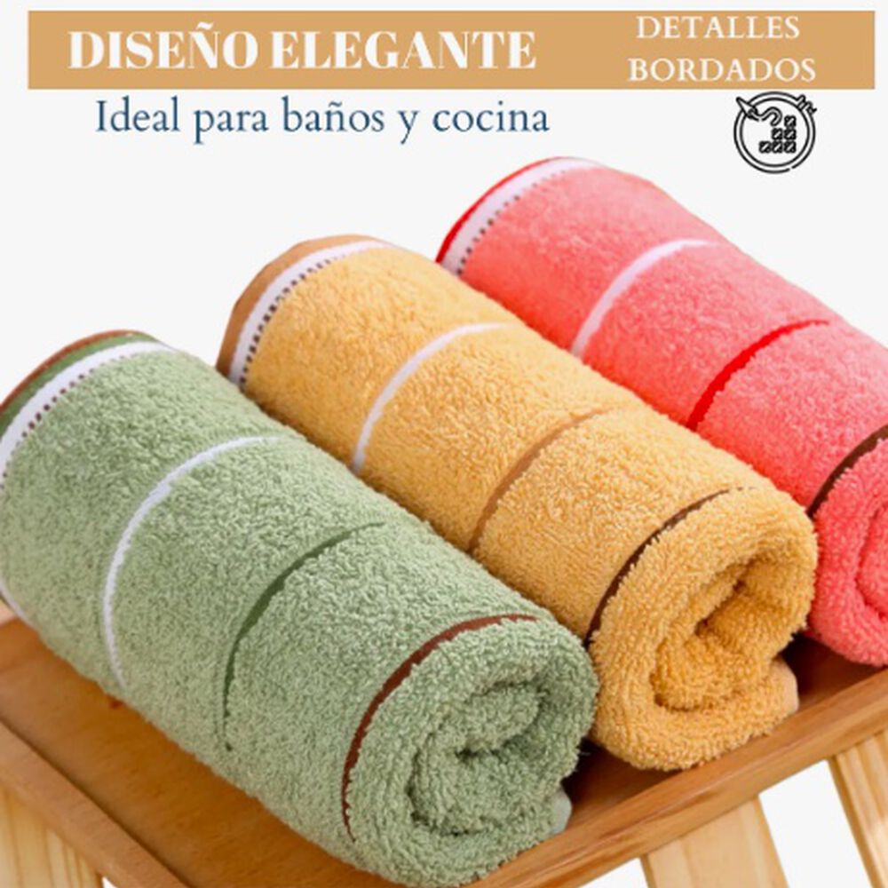 Pack 6 Toalla Mano D Algodon Ba&ntilde;o image number 4.0