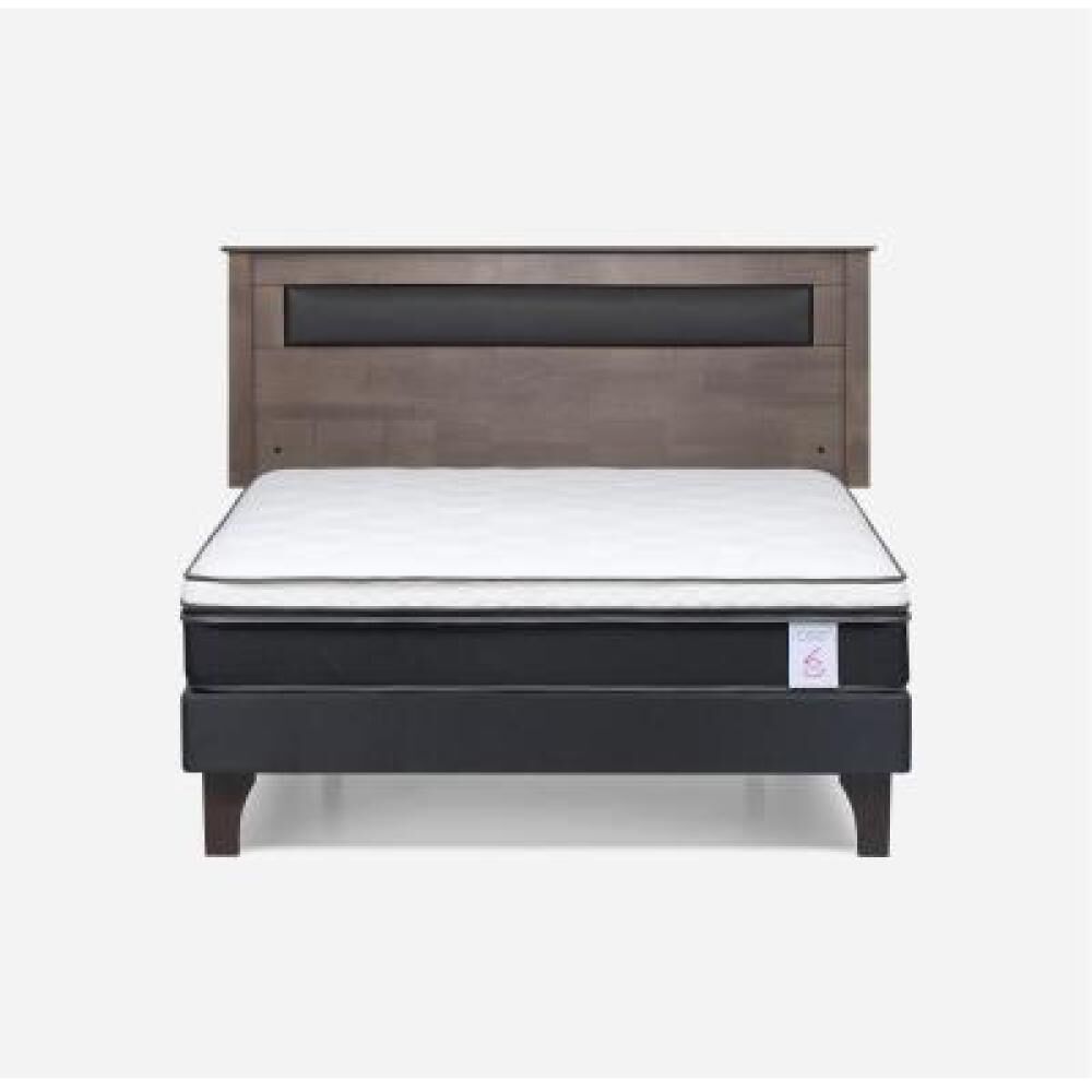 Cama Europea Rosen New Style / 2 Plazas / Base Normal + Respaldo image number 7.0