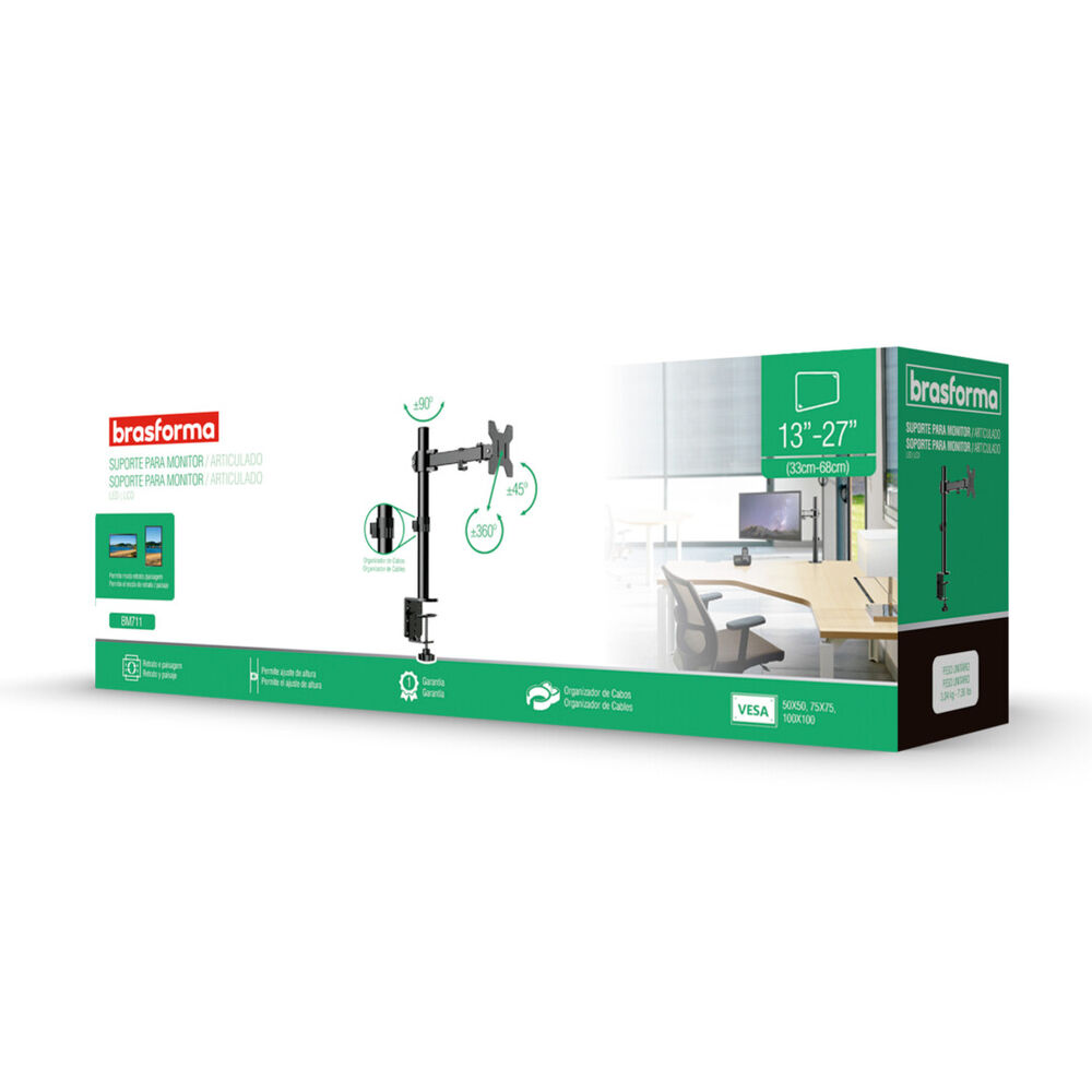 Soporte Para Monitor 13 A 27 Vesa 75x75 - 100x100 Bm711 Brasforma image number 8.0