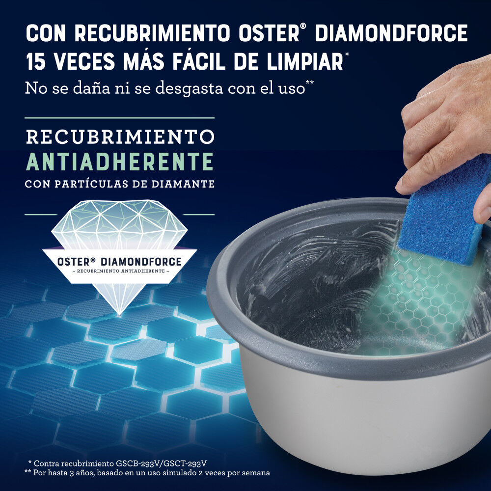 Arrocera 3 En 1 Oster 12 Tazas Diamond Force Ckstrc12dfske image number 4.0