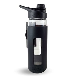 Botella Keep 470ml Vidrio Protector Agua Deportes Outdoor Negro