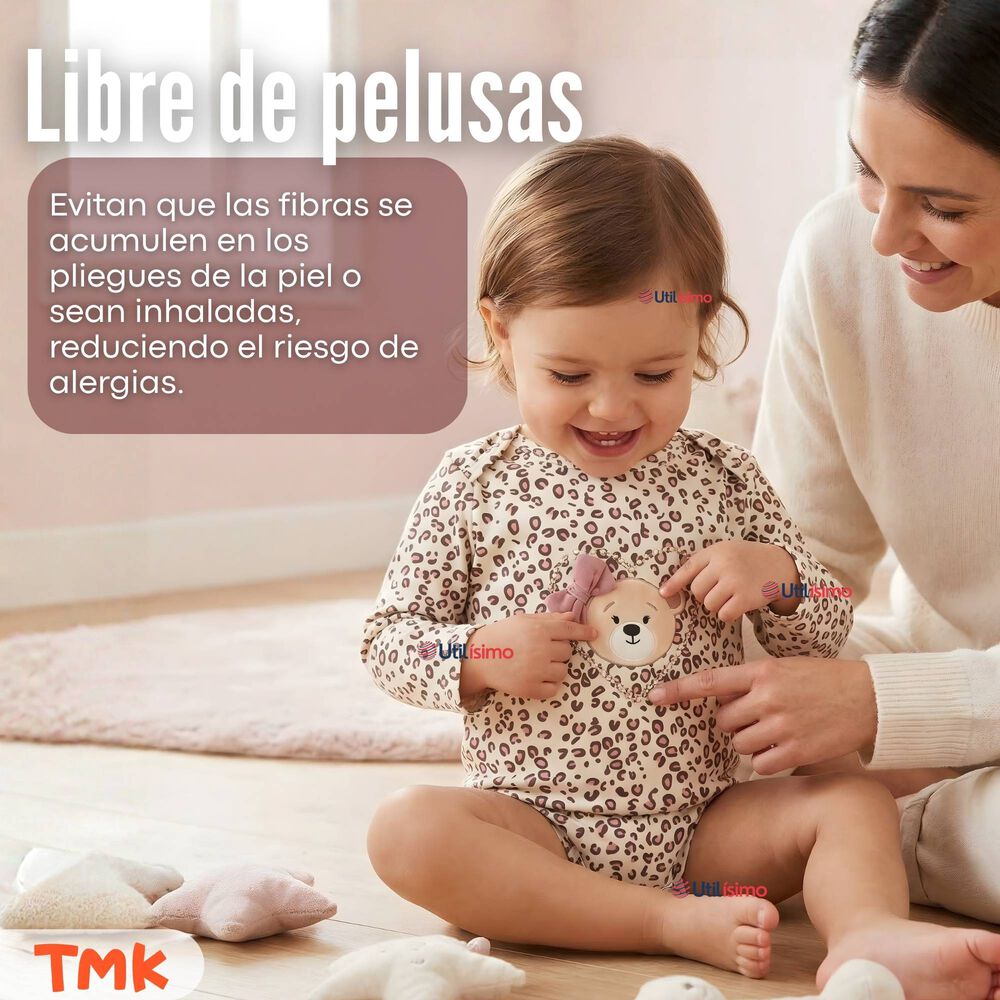 Pack 5 Bodys Manga Larga 100% Algod&oacute;n Beb&eacute; Ni&ntilde;a Sweet And Wild image number 8.0