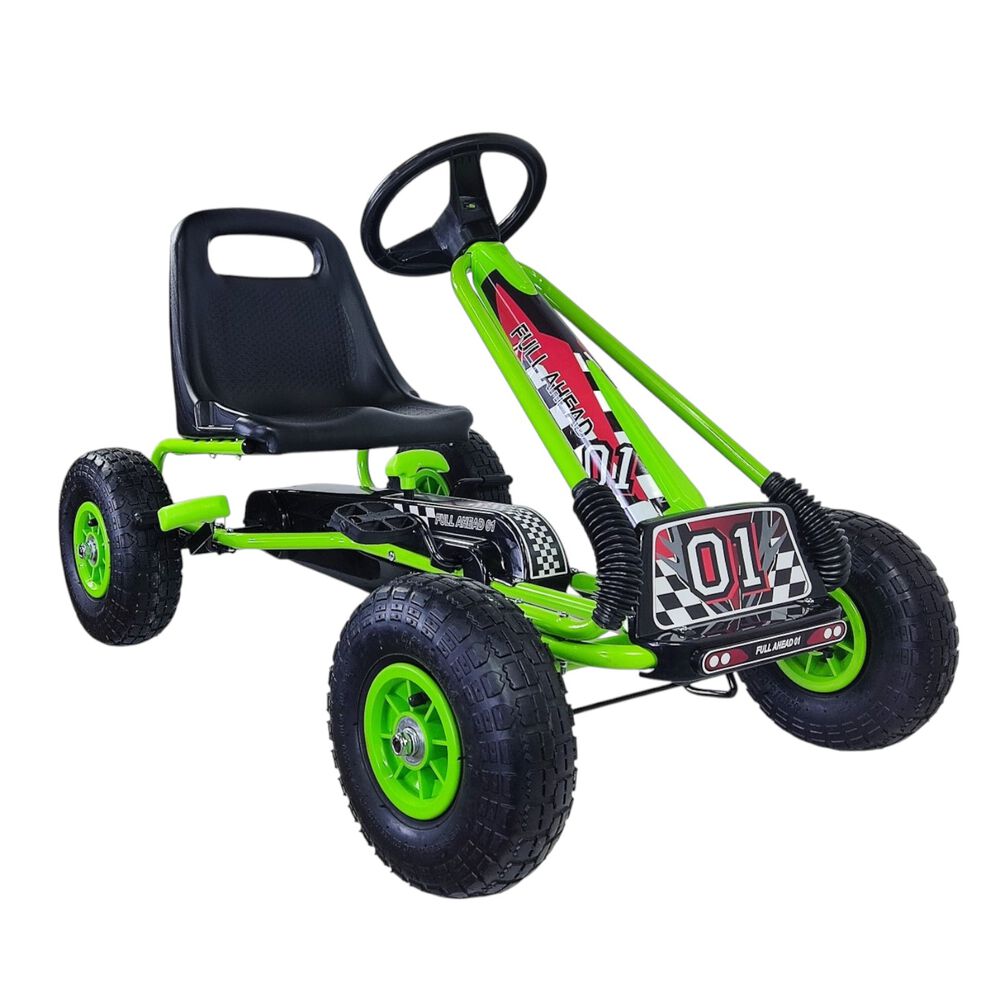 Gokart A Pedales Con Rueda Goma Verde image number 0.0