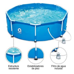 Piscina Con Filtro 6125 L 76360 Cm Celeste