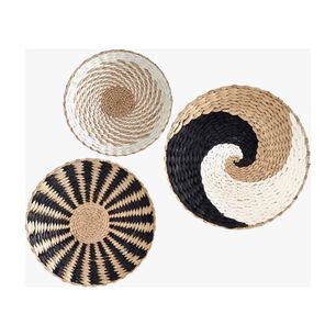 3 Cuadro Mimbre Decorativo Pared
