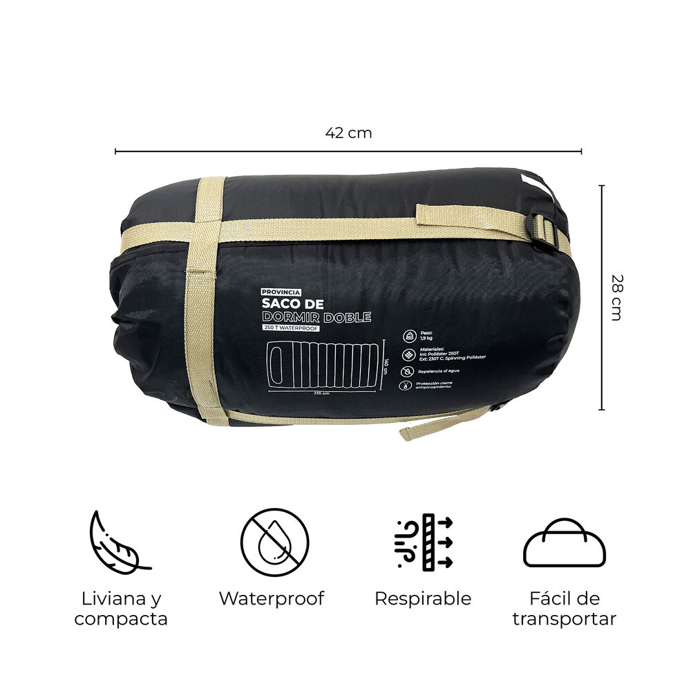 Saco De Dormir Doble Waterproof Provincia image number 3.0
