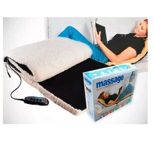 Masajeadora Espalda 9 Puntos Colchoneta Con Calor Blanco/negro