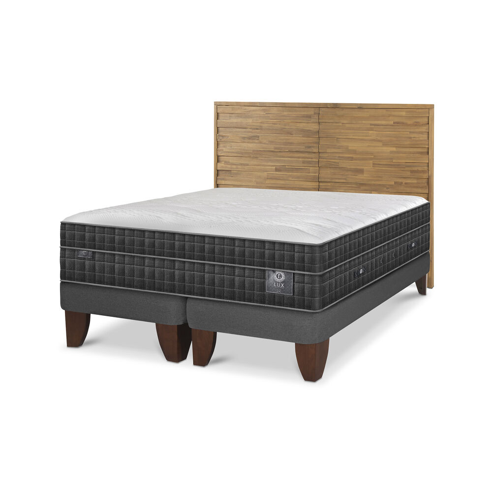 Cama Europea Cic Rodano / 2 Plazas / Base Dividida + Respaldo image number 1.0