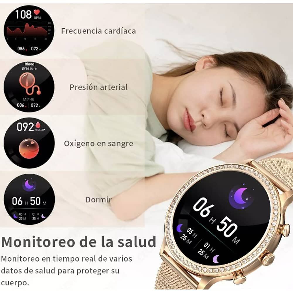 Reloj Inteligente Mujer Elegante Smartwatch Bluetooth Call image number 1.0