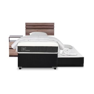 Div&aacute;n Cic New Ortopedic / 1.5 Plaza / 1 Plaza + Set De Maderas + Almohadas + Plum&oacute;n
