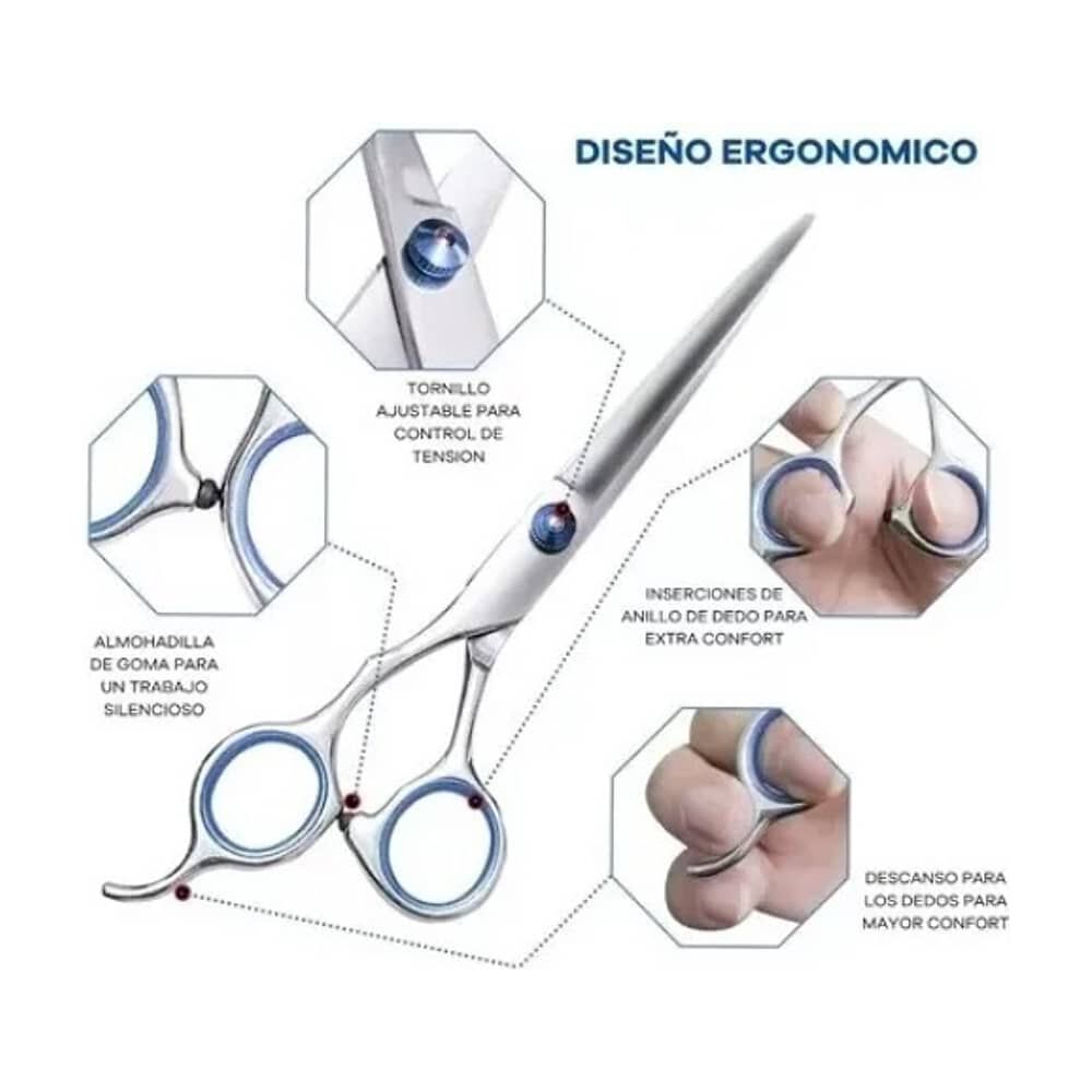 Juego De Tijeras De Aseo Para Mascotas Con 4 Tijeras 1 Peine image number 2.0