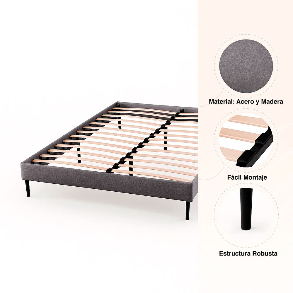 Base De Cama Europea - 2 Plazas image number 4.0