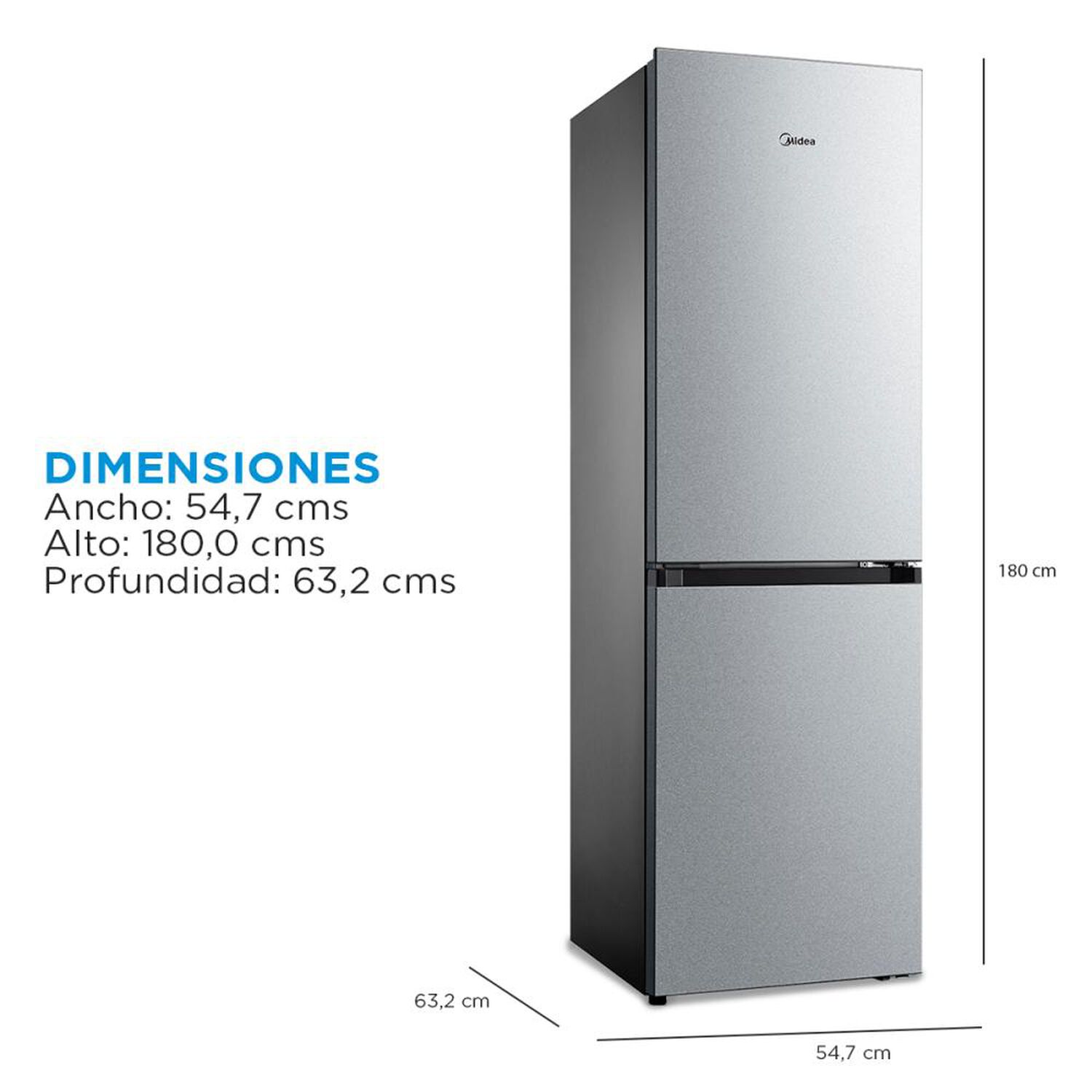 Refrigerador Bottom Freezer Midea MDRB379FGF50 / No Frost / 273 Litros / E image number 2.0