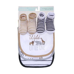 Set Baberos + Calcetines Ni&ntilde;o Wild Bambino