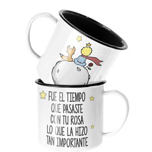 Taza Enlozada Lechera El Principito Libro Tiempo Con Rosa