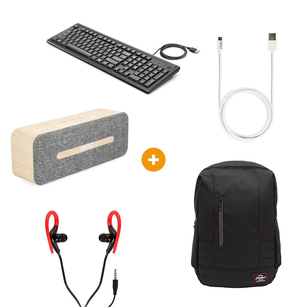 Combo Back to School Mochila + Audífono + Cable + Teclado  + Parlante image number 0.0
