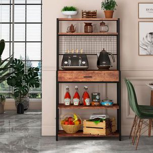 Rack Organizador Alto Con Cajón Para Cocina Rack Organizador Alto Con Cajón Para Cocina
