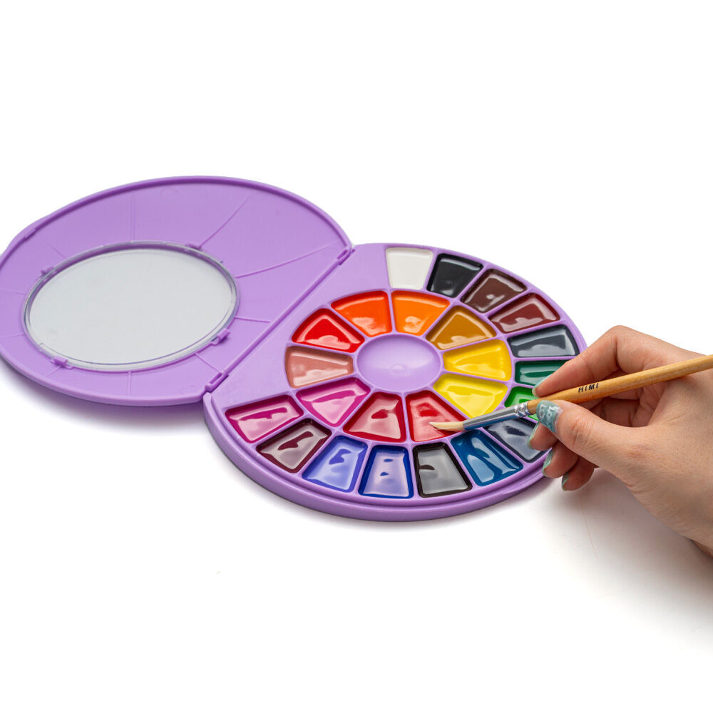 Set Himi 24 Pintura Sólida Semi Humedad ( Estuche Morado) image number 0.0