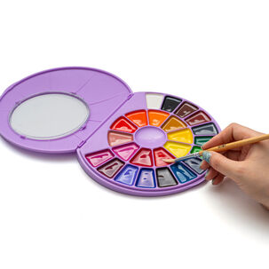 Set Himi 24 Pintura Sólida Semi Humedad ( Estuche Morado)