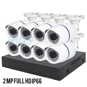 Kit Pro Cctv Pro 8 Cámaras Seguridad 2mp + Disco Duro 1 Terabyte Full Hd