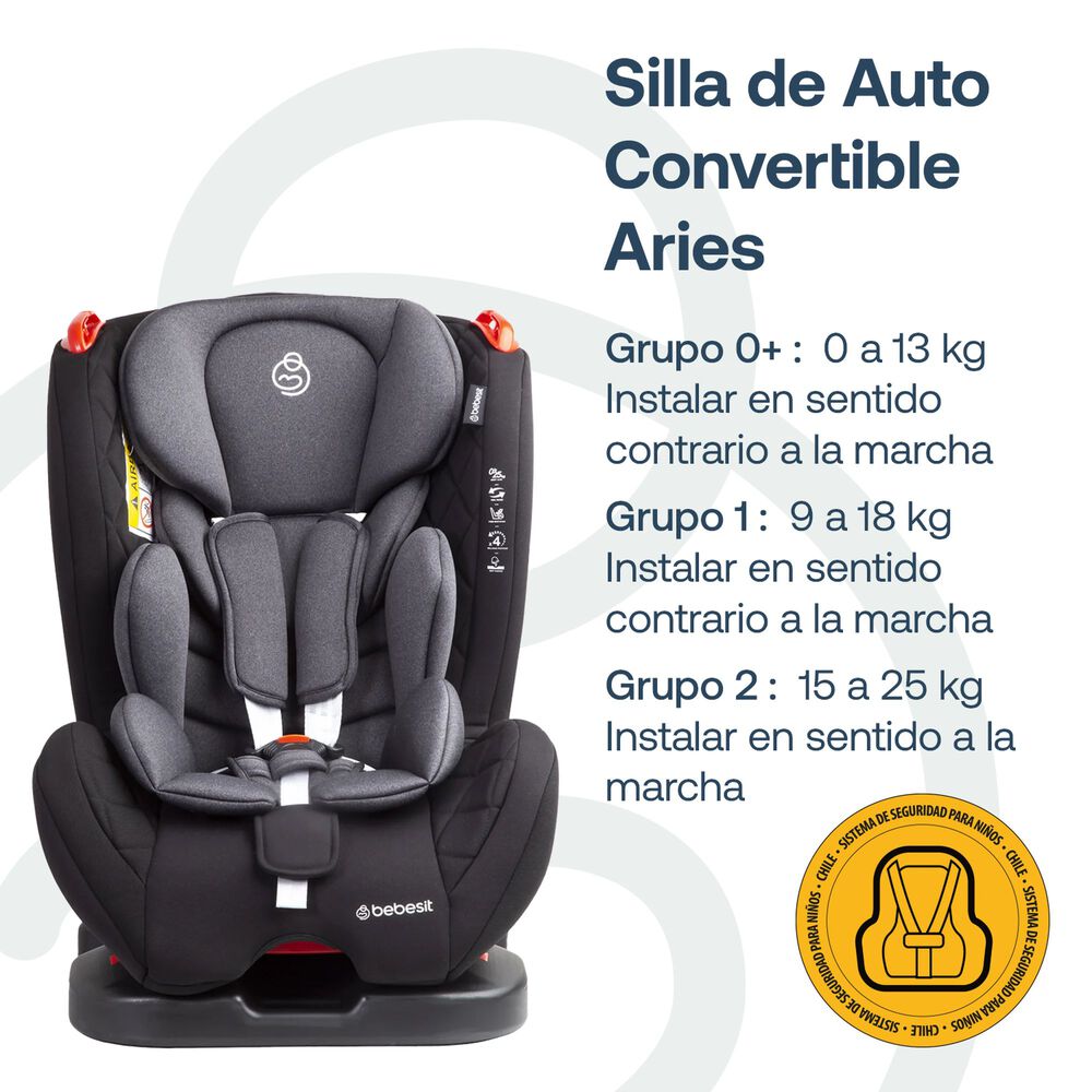 Silla De Auto Aries Dark Grey image number 7.0