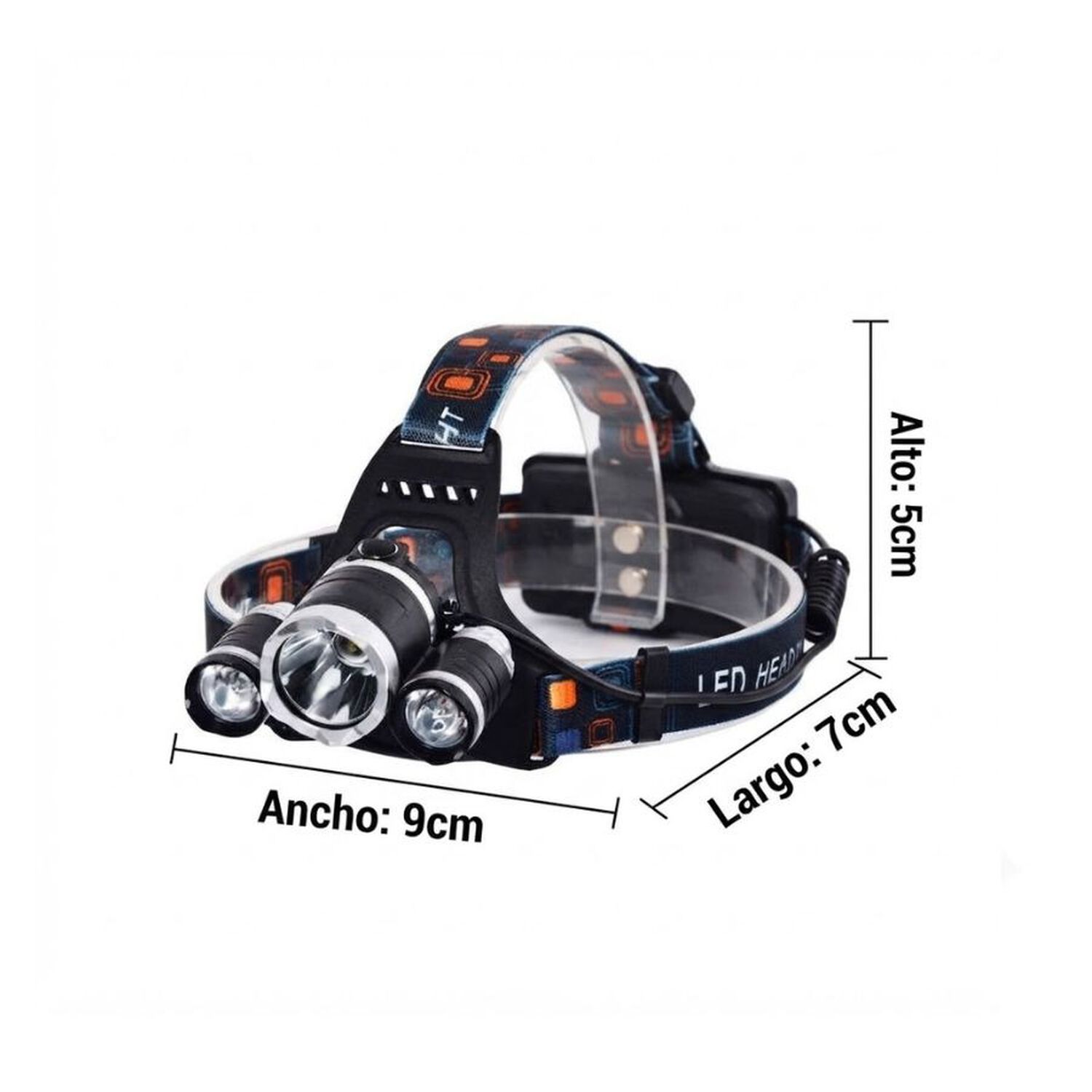 Faro De Cabeza Led Recargable Usb Para Camping Senderismo Y Exterior image number 3.0