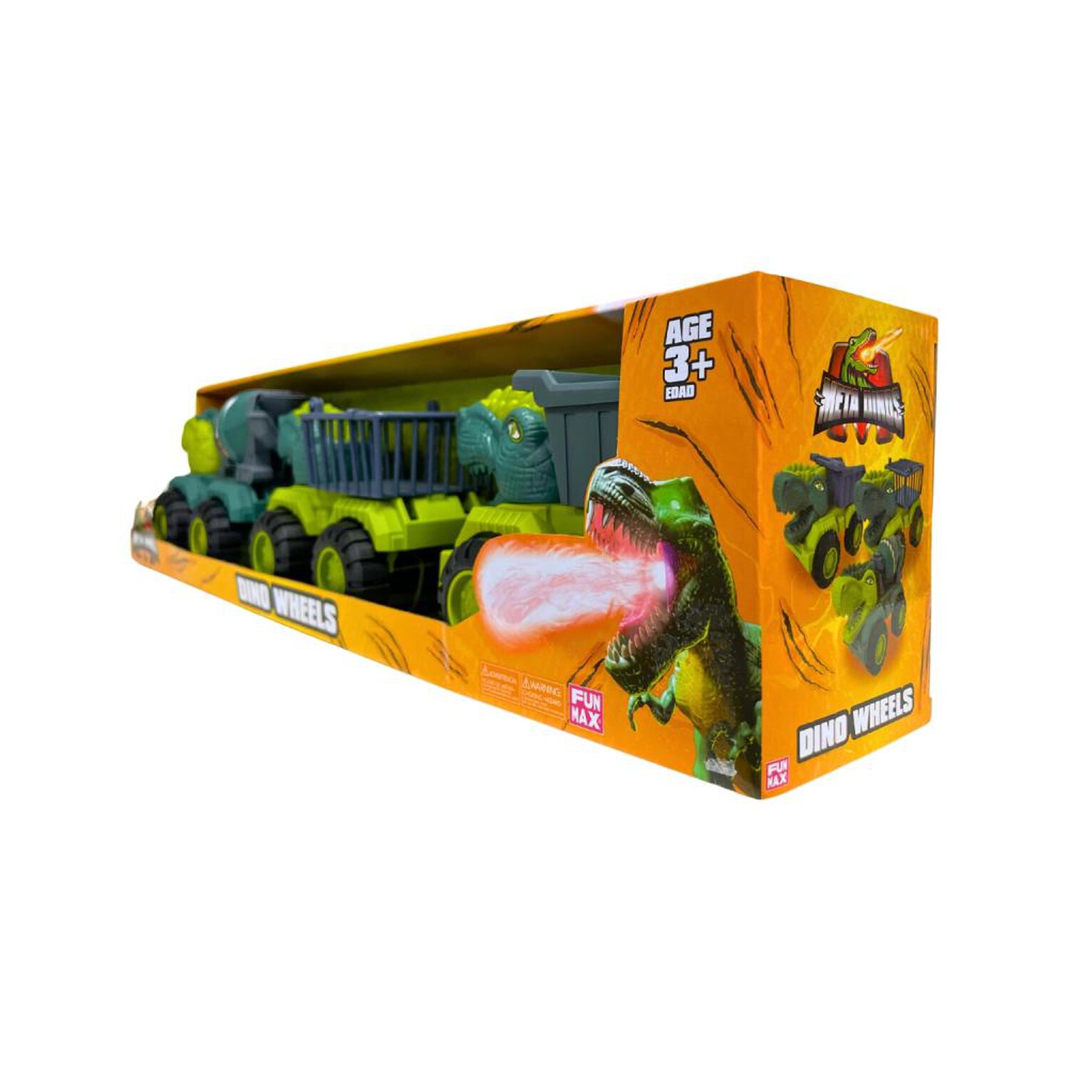 Veh&iacute;culo Free Wheel Metadino Dinosaur Truck 3pack image number 1.0