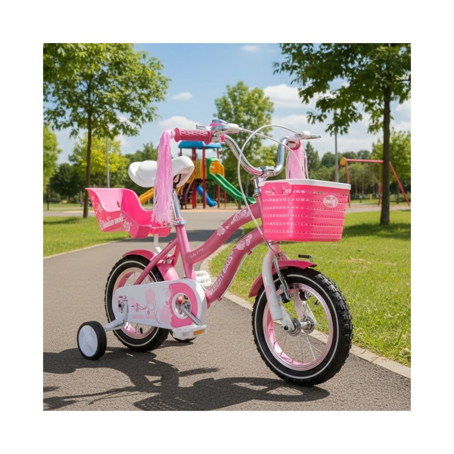 Bicicleta Infantil Queen Aro 12 Rosada Bebesit image number 1.0