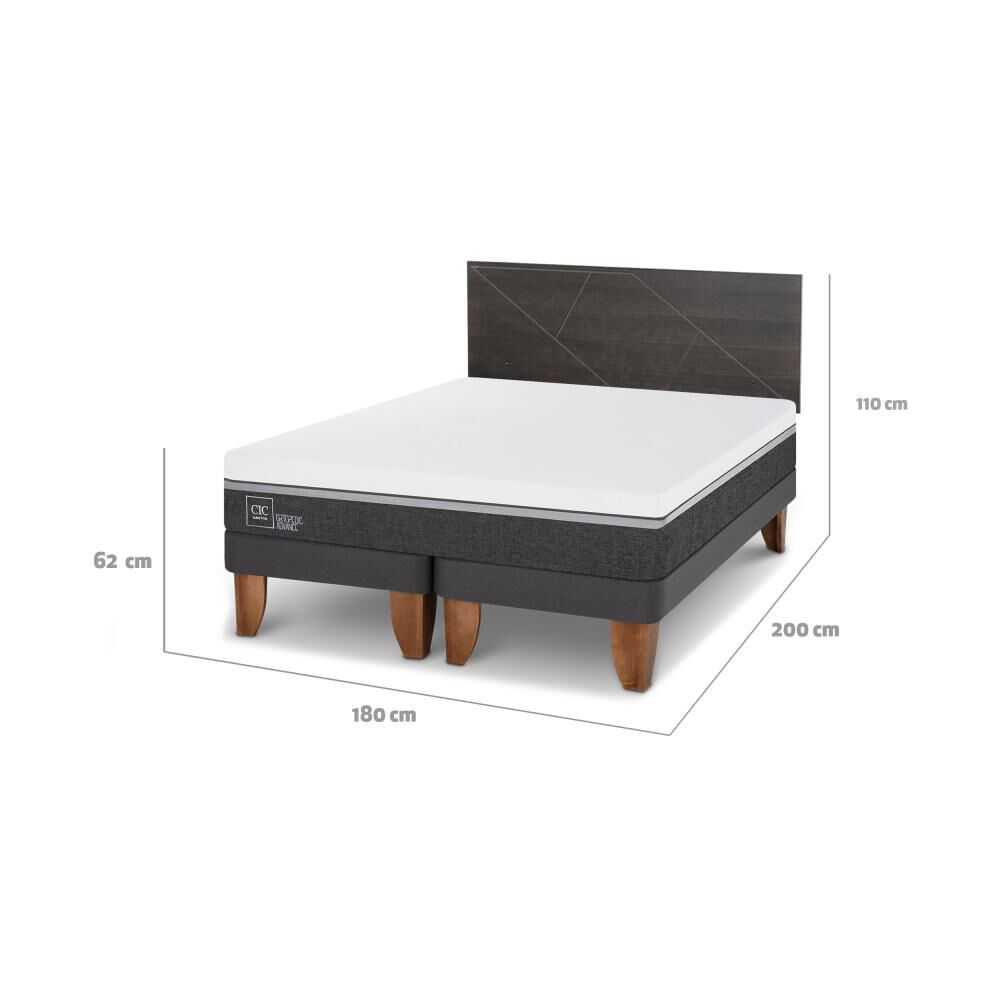 Cama Europea Cic Ortopedic Advance / King / Base Dividida + Respaldo image number 5.0