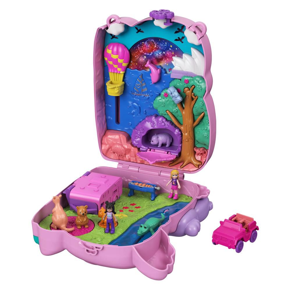 Set De Juegos Mini Muñecas Polly Pocket Estuche Bolso Aventuras De