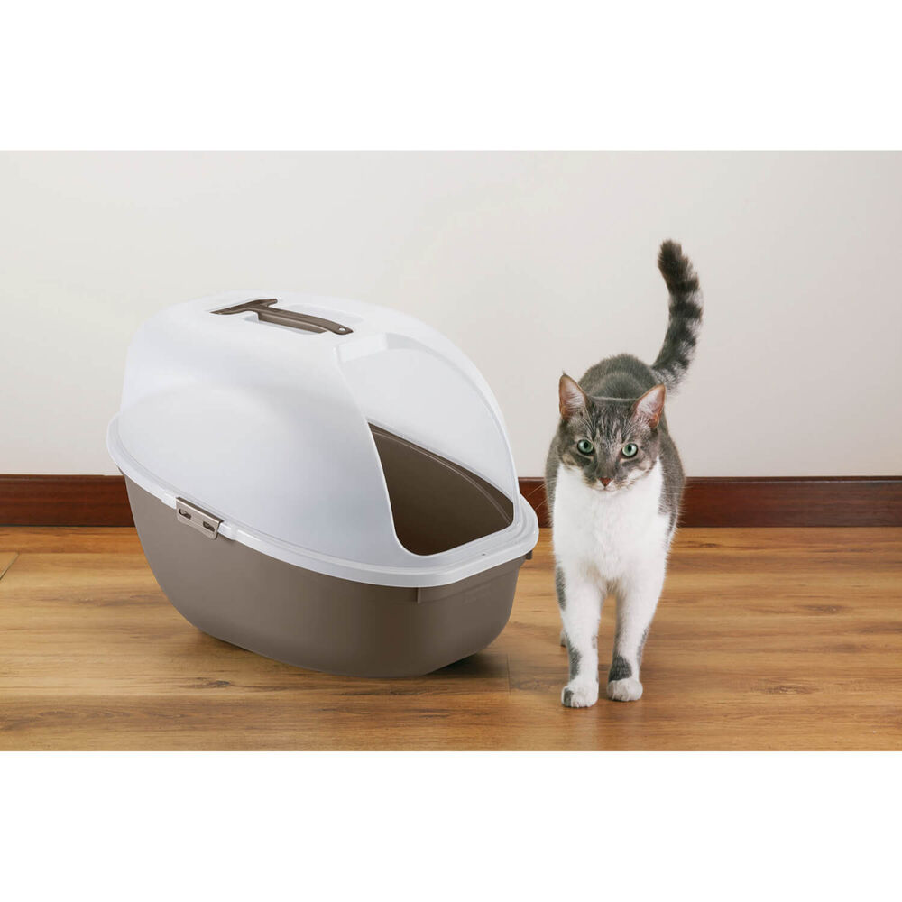 Arenero Gato Cerrado Con Pala Cafe 40.5x60x40.5 Cm Rimax image number 1.0