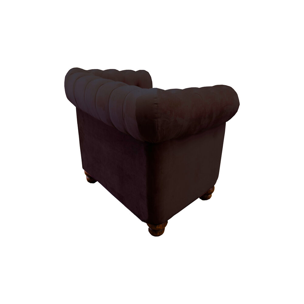 Sofa Florencia 1 Cuerpo Tela Velvet Chocolate image number 2.0
