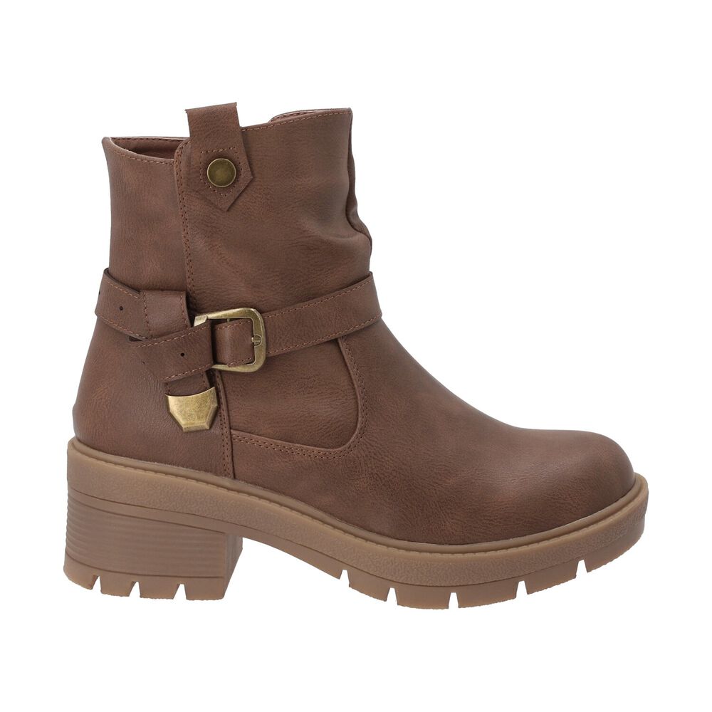 Botin Casual Mujer Camel Plataforma Luz Detogni image number 0.0