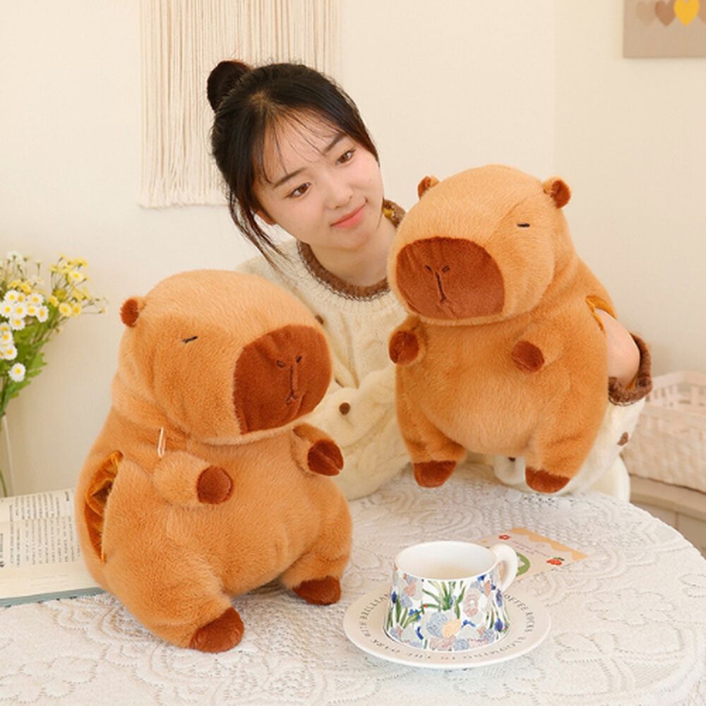 Cojin Almohada Calentador De Manos Peluche Capibara image number 4.0