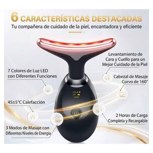 Masajeador Facial Cuello Reductor De Arrugas Luz Led