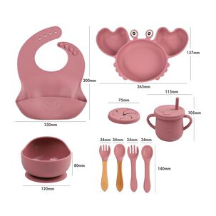 Set De Alimentación 9 Piezas Cangrejo Para Bebés