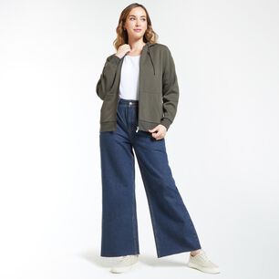 Poler&oacute;n B&aacute;sico Full Zipper Cuello Redondo Con Capucha Mujer Geeps