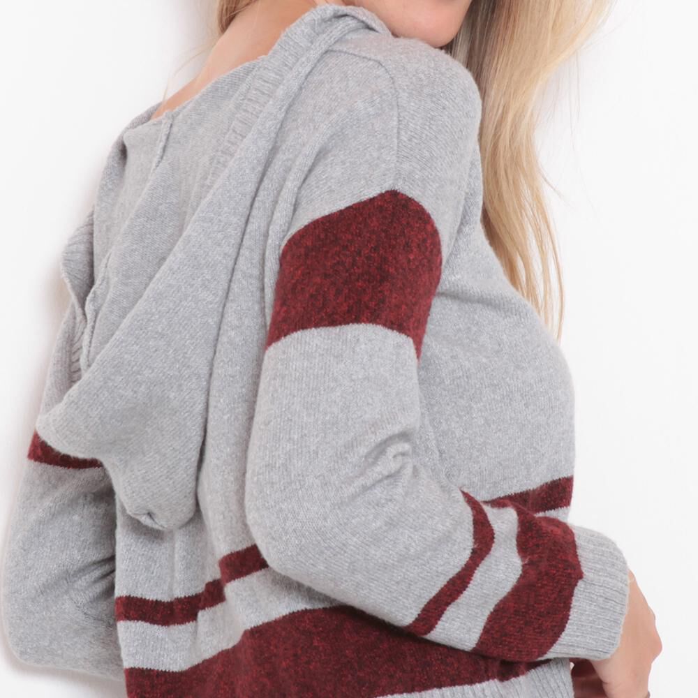 Sweater Rayas Cuello V Mujer Wados image number 2.0