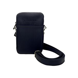 Cartera De Cuero Canela Negro