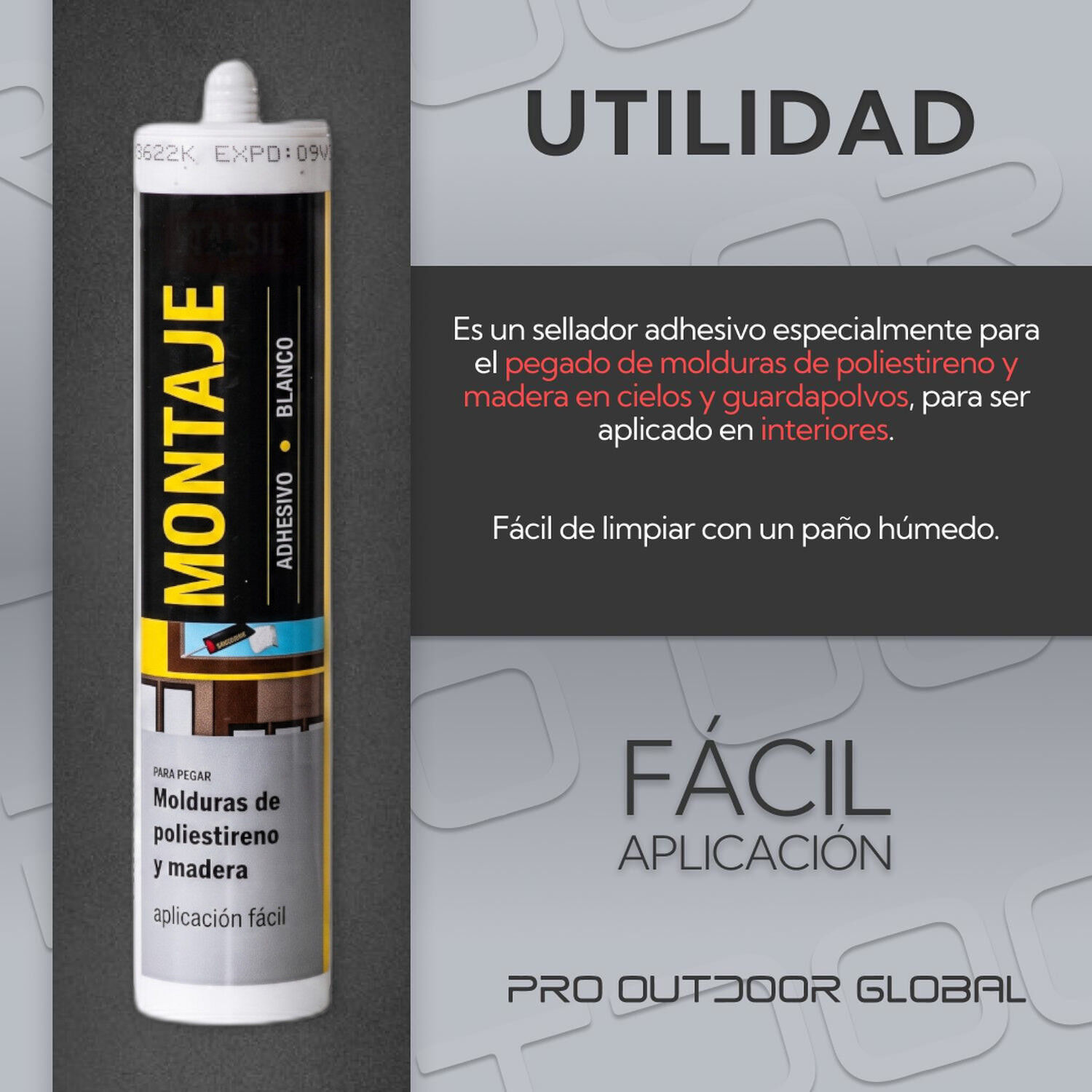 Adhesivo De Montaje Blanco image number 4.0