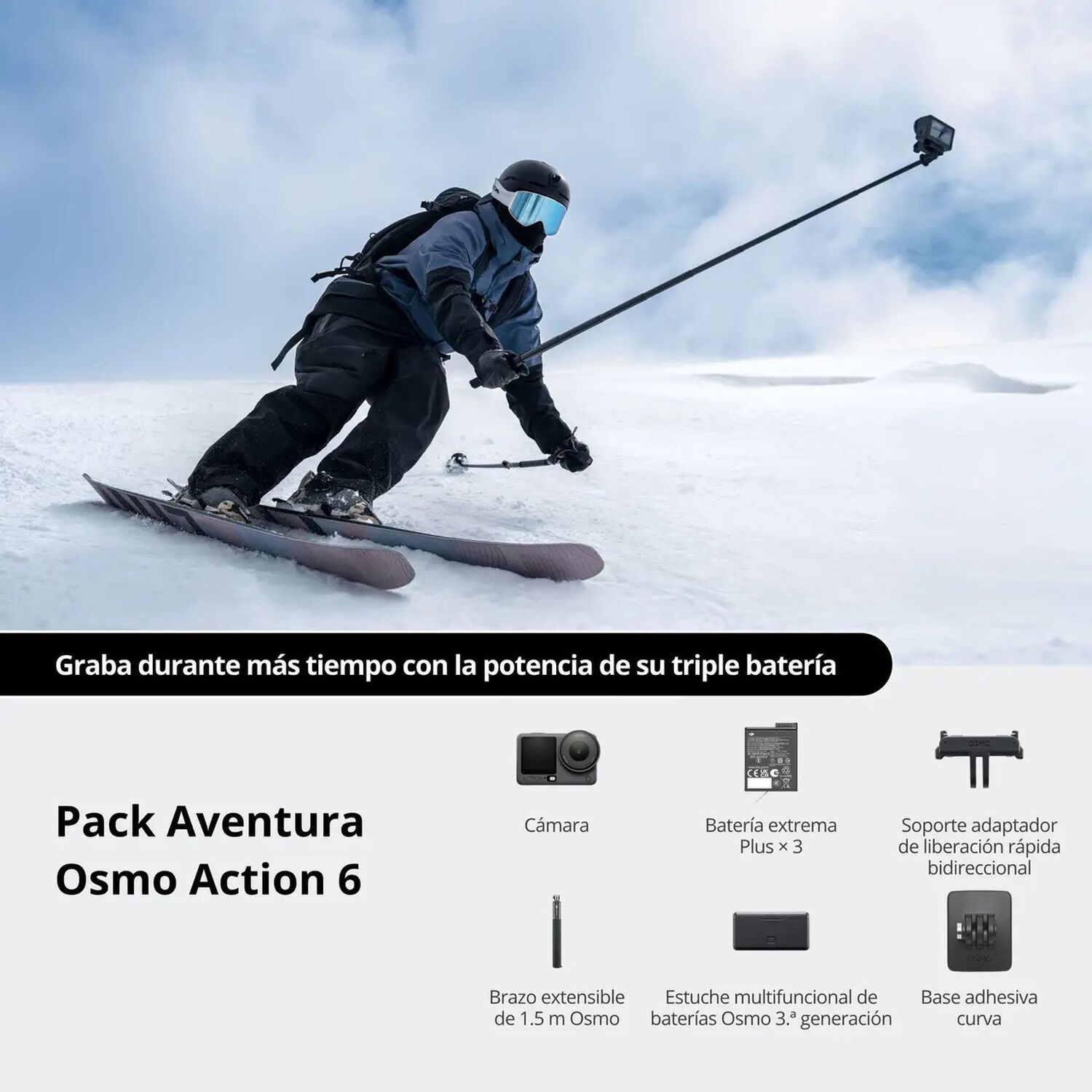 Dji Osmo Action 6 Adventure Combo/ Videos En 4k A 120 Fps Y Fotos De 20mp image number 0.0