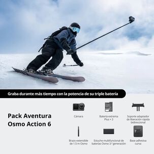 Dji Osmo Action 6 Adventure Combo/ Videos En 4k A 120 Fps Y Fotos De 20mp
