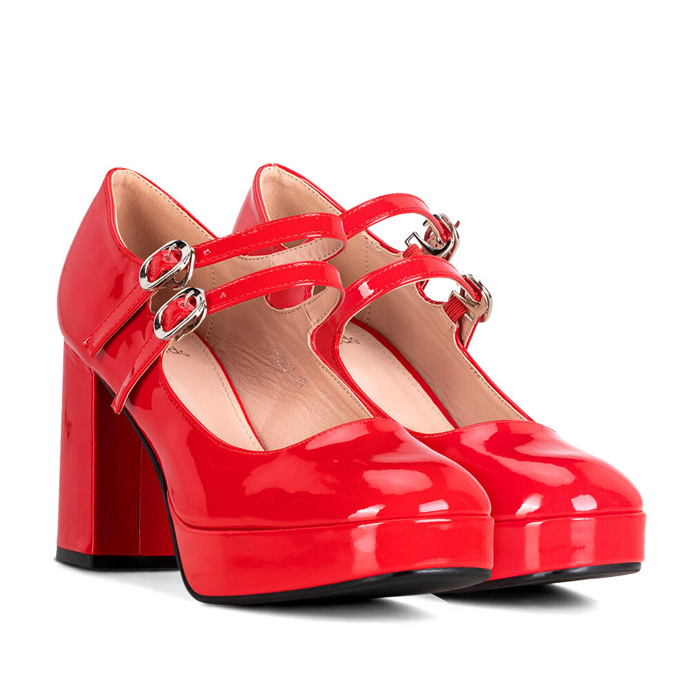 Zapato Taco Rojo Casual You201 Weide image number 6.0